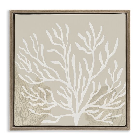 Stupell Industries Wide Coral Branches on Beige Floating Frame By Yvette St. Amant